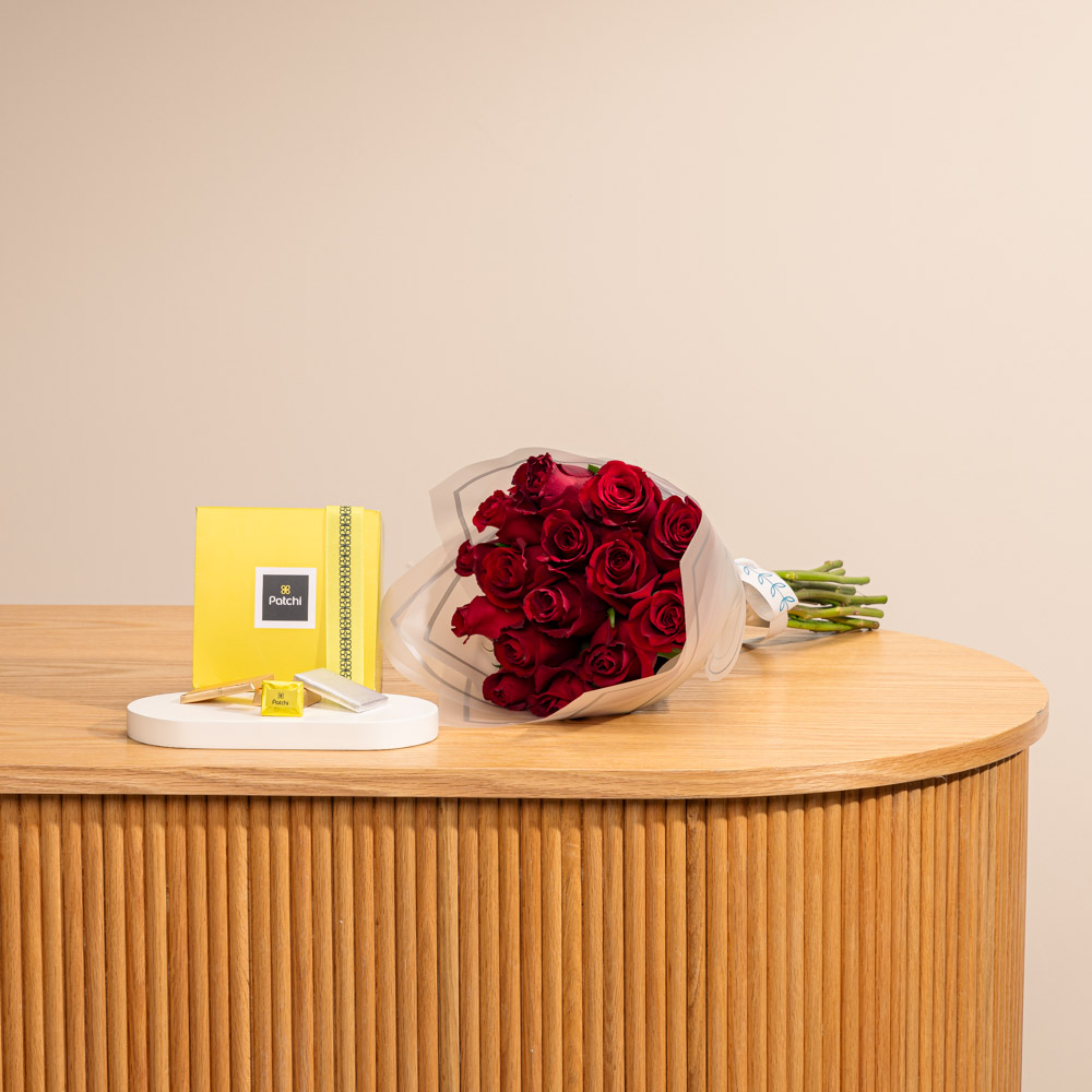 شوكولاتة من باتشي 500 جرام | 15 جوري حمراء