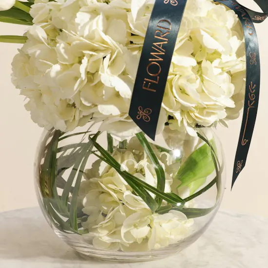 Graceful Hydrangea and Tulip Vase