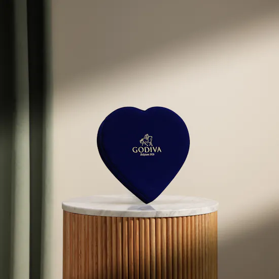 Godiva Blue Velvet Heart Chocolates Box