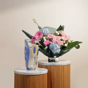 Belavida Murano Eye Sand Alula Eye Vase | Dreamy Delicacy Flowers Bouquet