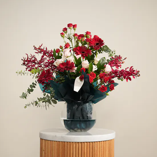 Blush and Flame Flowers Vase