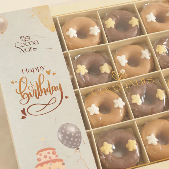 CocoaNuts Happy Birthday Doughnuts Chocolate Box
