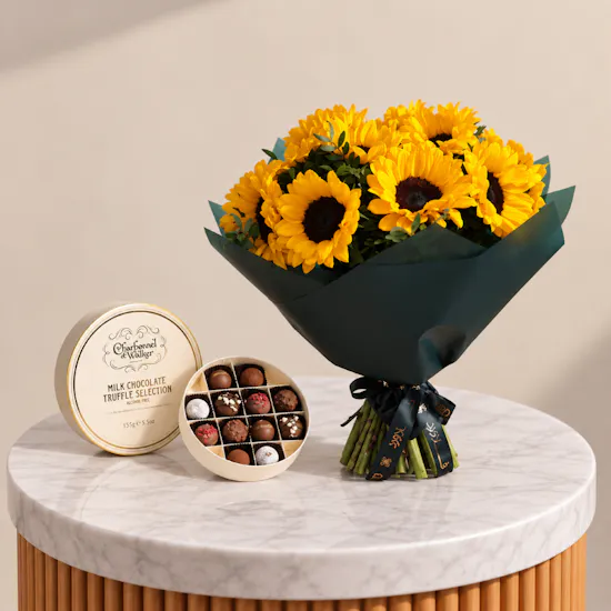 Charbonnel et Walker Milk Chocolate Truffle Selection Box | Sunshine Blooming Bouquet