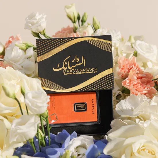 سبيكة ذهب 1 جرام بين البتلات من دار السبائك
