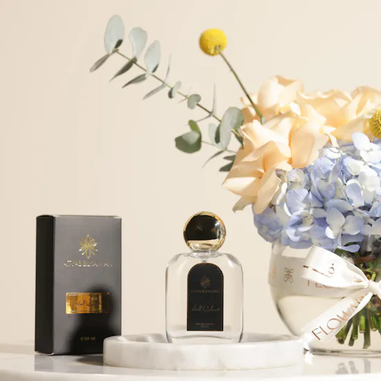 Atyab Bukannan Al Ola Musk Unisex EDP | Delightful Petals Flower Vase