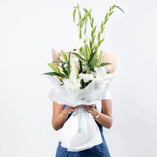 White Gladiolus Bouquet