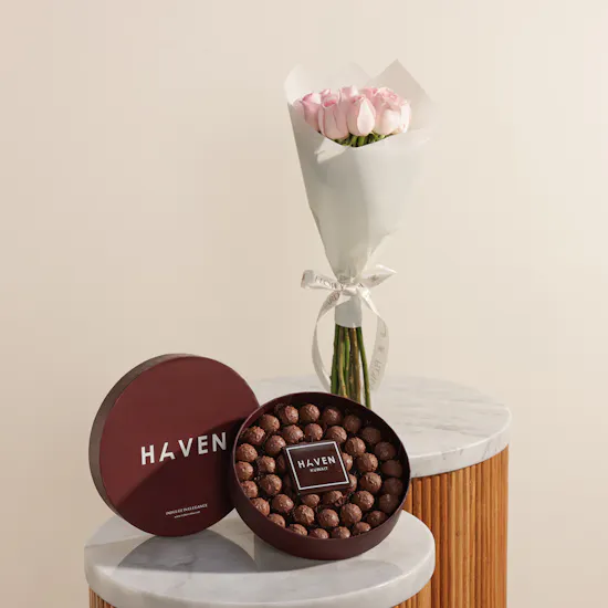 Haven Chocolate Rêve Truffles Round Box | Stunning Flowers