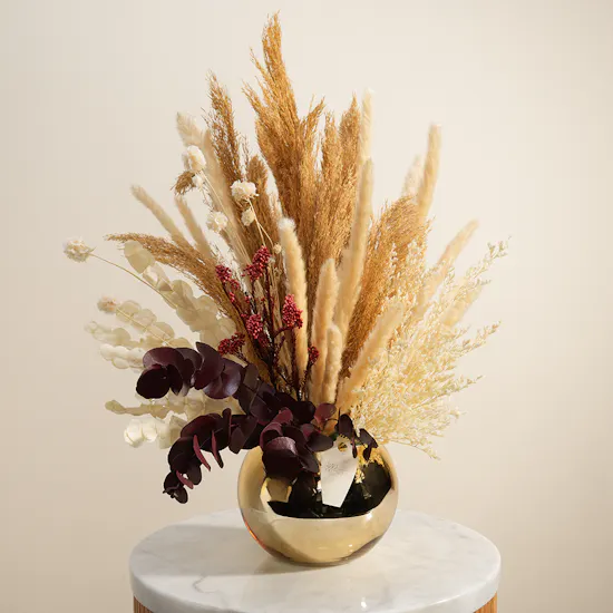 Rustic Charm Dried Flowers Vase