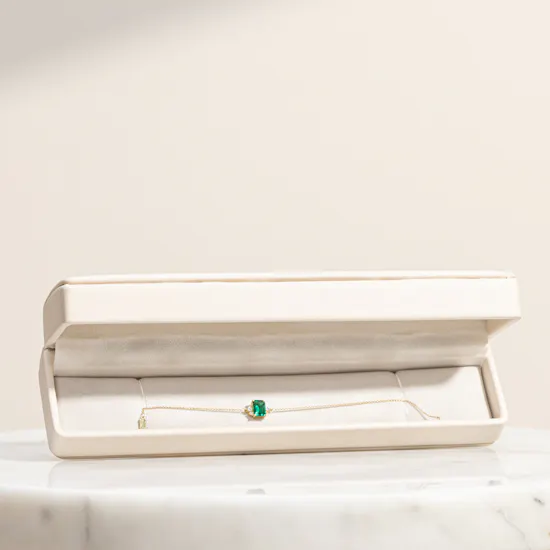 Siran Gold and Diamond Green Stone Bracelet