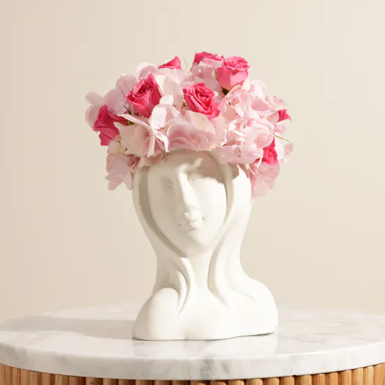 Femininity's Crown Flower Vase