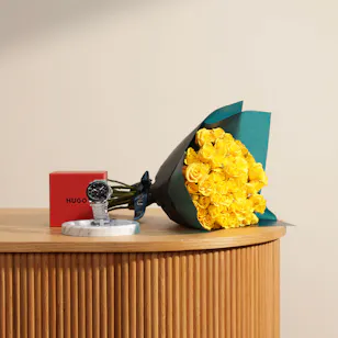 Elegant Men's Chronograph Watch | Flowers
