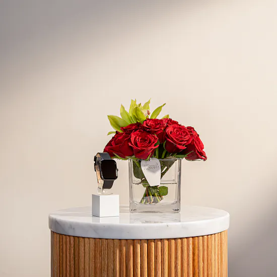 Titan Mirage Black Smart Watch | Roses Vase