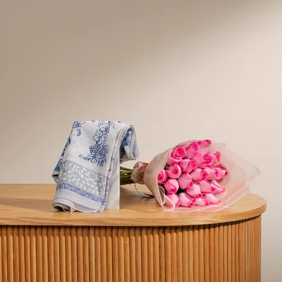 Emma Asiatique Scarf | Rose Revival Bouquet