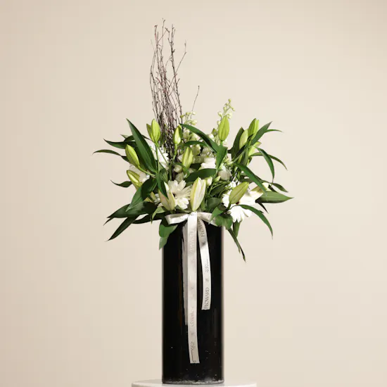 Whispers of White Flowers Vase
