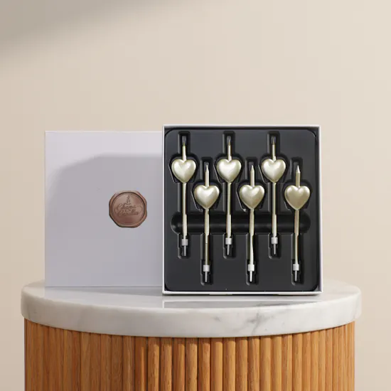 Chama Gold Heart Shaped Candles | 6 Candle