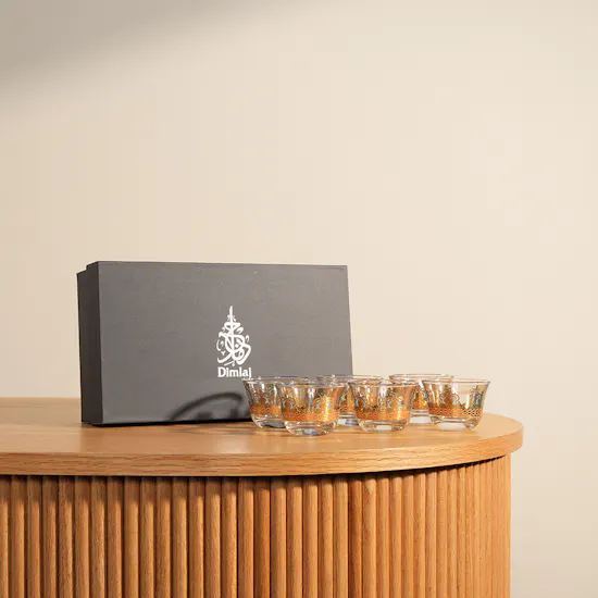 Dimlaj Rayhan Glass Cawa Cups Set