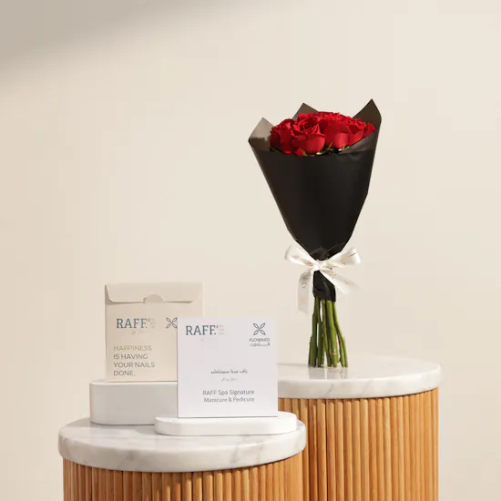 Raff by Paris Spa Signature Manicure and Pedicure Gift Voucher | Starlit Petals Flower Bouquet