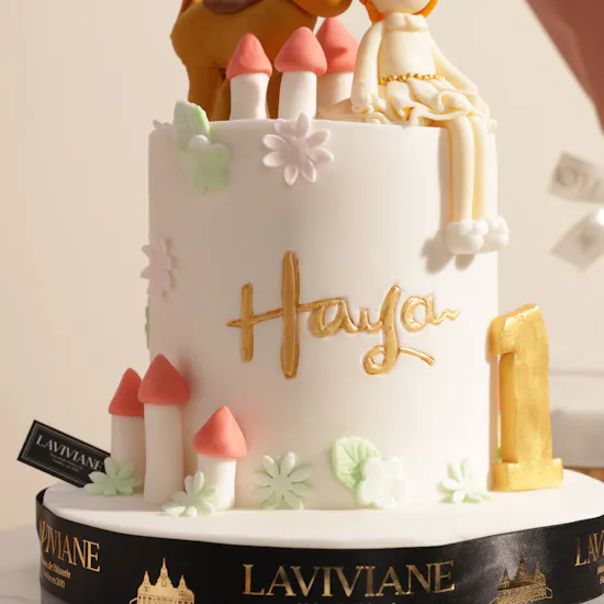 Laviviane Personalized Golden Fawn Birthday Cake | Imperial Flowers