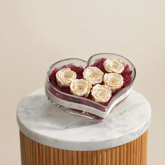 Pure Love Preserved Roses Vase