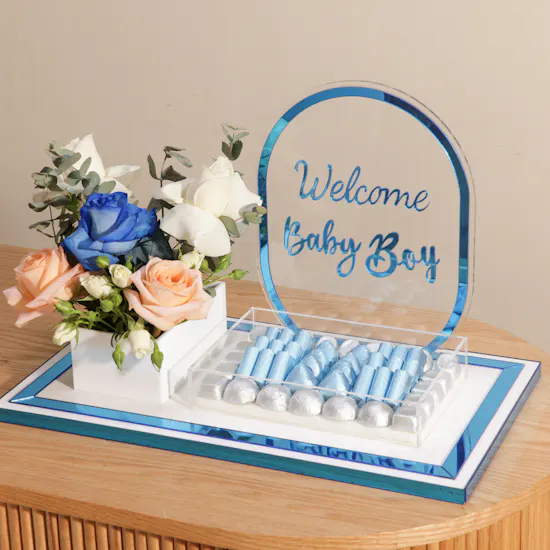 Floward Baby Boy Chocolate Tray | Stunning Flowers