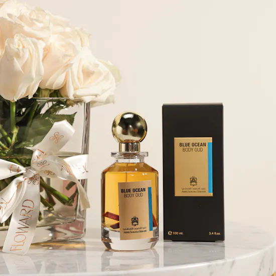 Abdul Samad Al Qurashi Blue Ocean Body Oud | Whispered Dream Flowers Vase