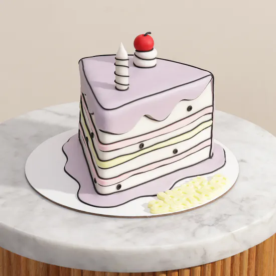 Floward Birthday 2D Slice Comic Cake