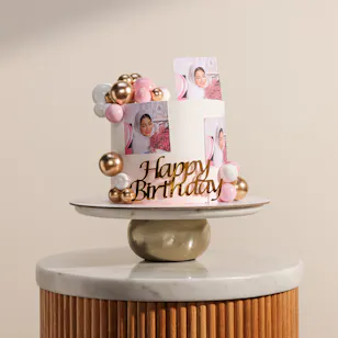 December Cake Personalized with Photo Birthday Cake December Cake Personalized with Photo Birthday Cake