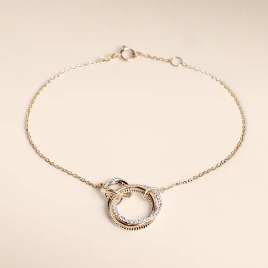 Damas Revolve Trio Diamond Bracelet