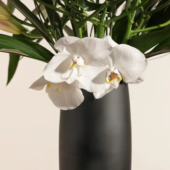 Exquisite Lily and Orchid Flower Vase
