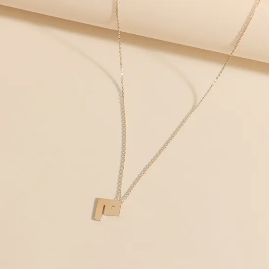 Midad Kufic letter Meem Necklace