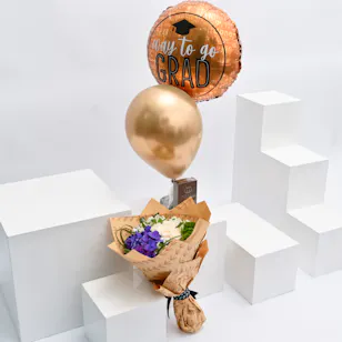 Gucci Guilty Absolute with Blooms Bouquet & Graduation Balloons