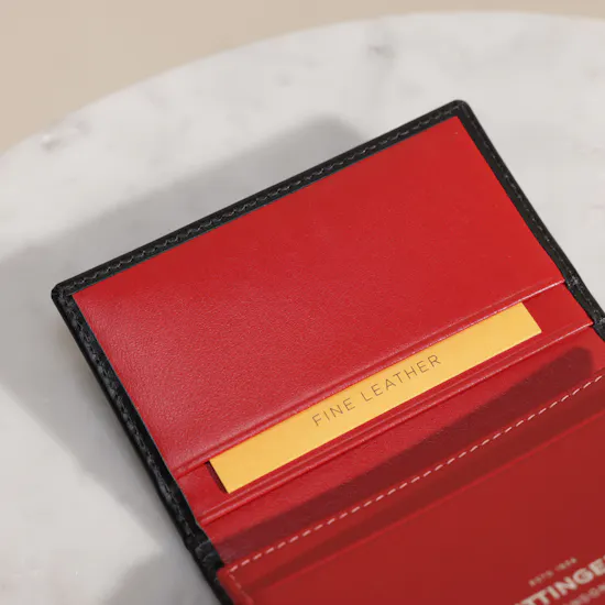 Ettinger Red and Black Sterling Visiting Men's Card Holder