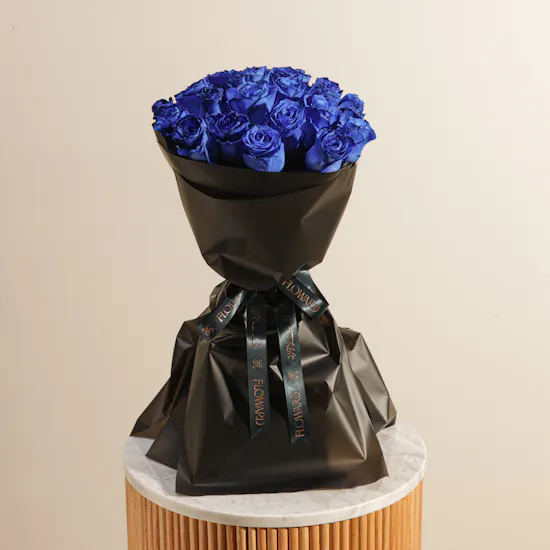 Royal Blue Rose Bouquet