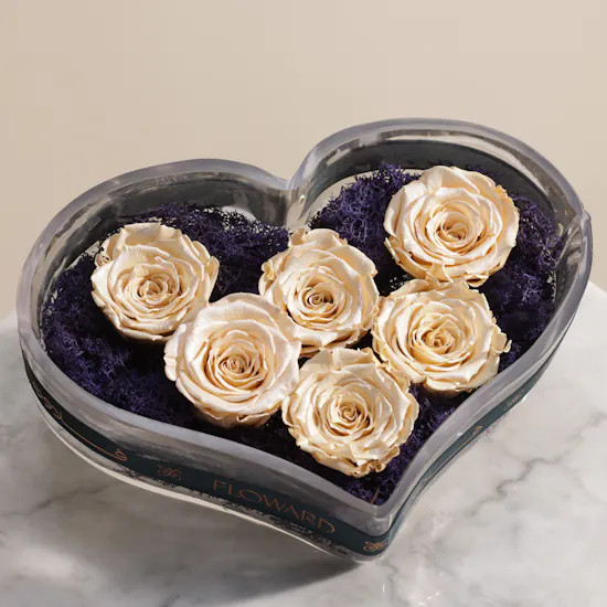 Preserved Satin Rose Heart