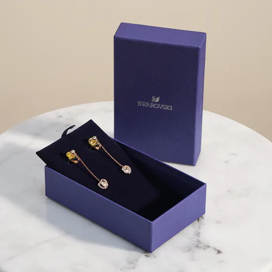 Swarovski Generation Rose Gold Tone Clip Earrings