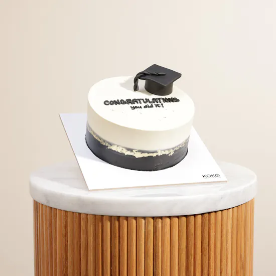 Koko Graduation Cake | Purple Flowers