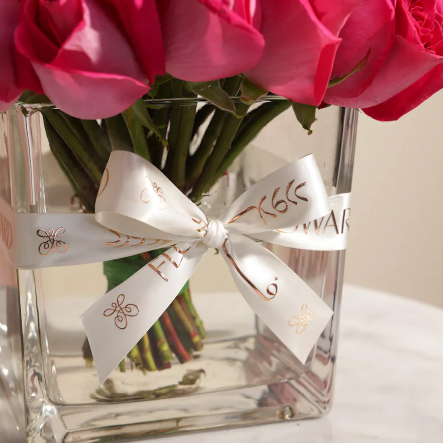 Fuchsia Elegance Vase | 35 Roses 5