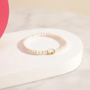 Tous Gold Cultured Pearls Bracelet 