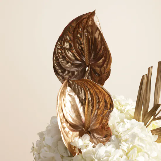 Golden Serenity Flower Vase