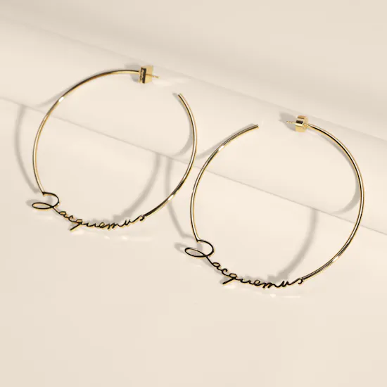 Jacquemus Signature Gold-plated Hoops Earrings