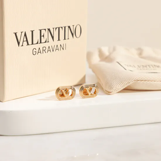 Valentino Garavani Ovalette Vlogo Earrings