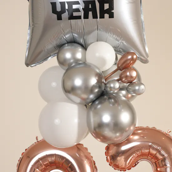 Balloonizer Happy New Year Rose Gold Balloon Set