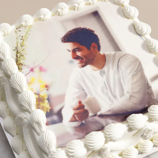 Mister Baker Personalized Classic Square Photo Cake