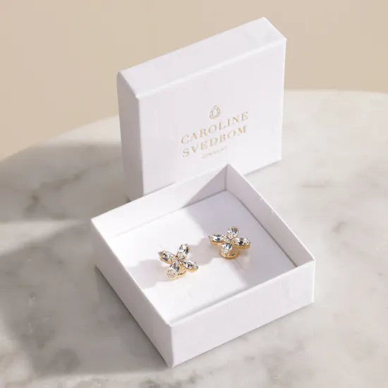 Caroline Svedbom Crystal Star Gold Plated Earrings