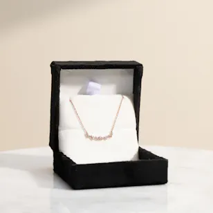 Artsy Horizontal Zircon Stones Bar Women's Necklace