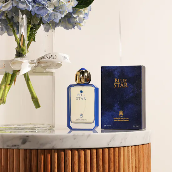 Abdul Samad Al Qurashi Blue Star EDP for Men | Birthday Flowers and Balloon