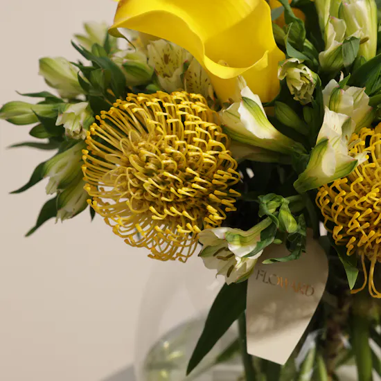 Shinny Yellow Flower Vase