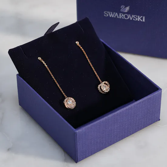 Swarovski Generation Rose Gold Tone Women's Earrings