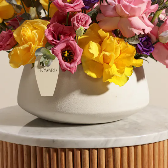 Radiant Joy Mixed Flowers Vase