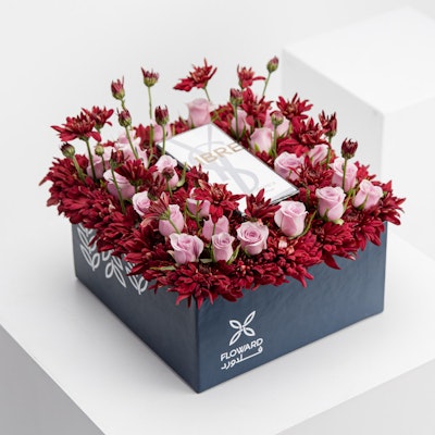 Red Chrysanths Perfume Box